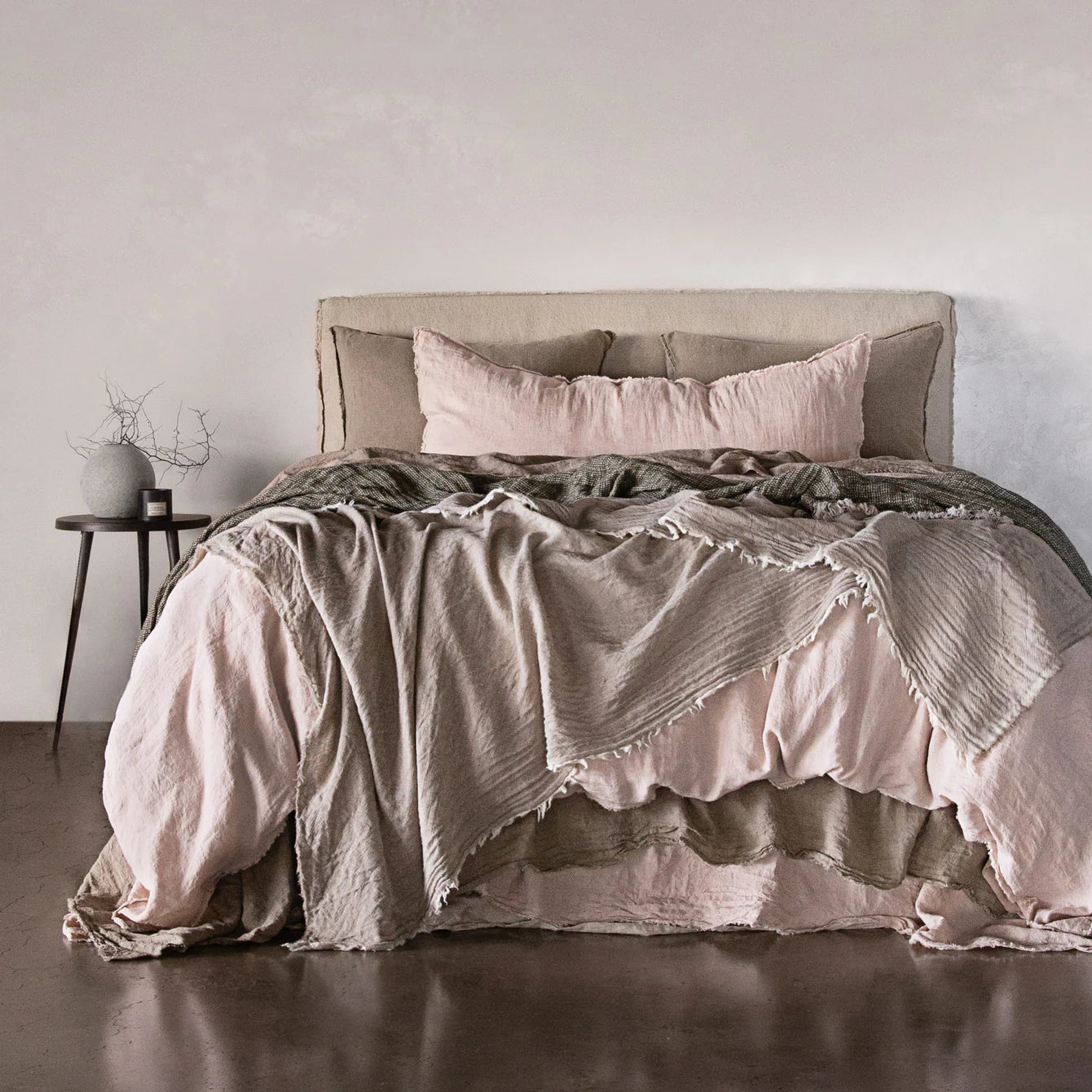 Gray Flocca Duvet Cover