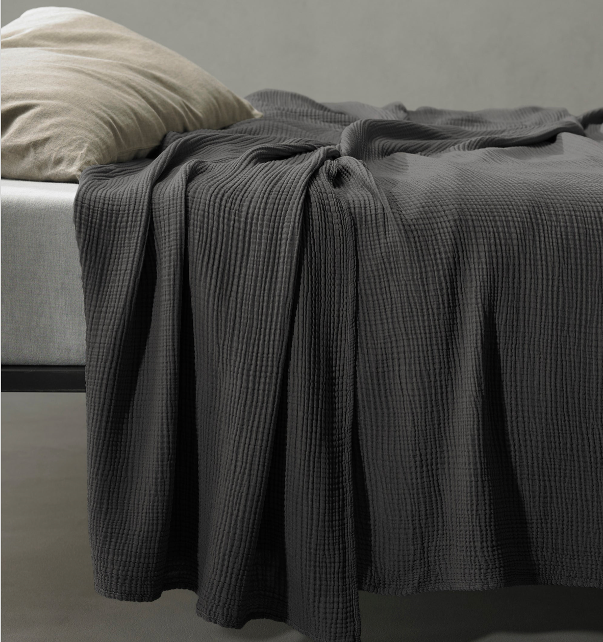 Dark Slate Gray Cotton Voile Bedspread