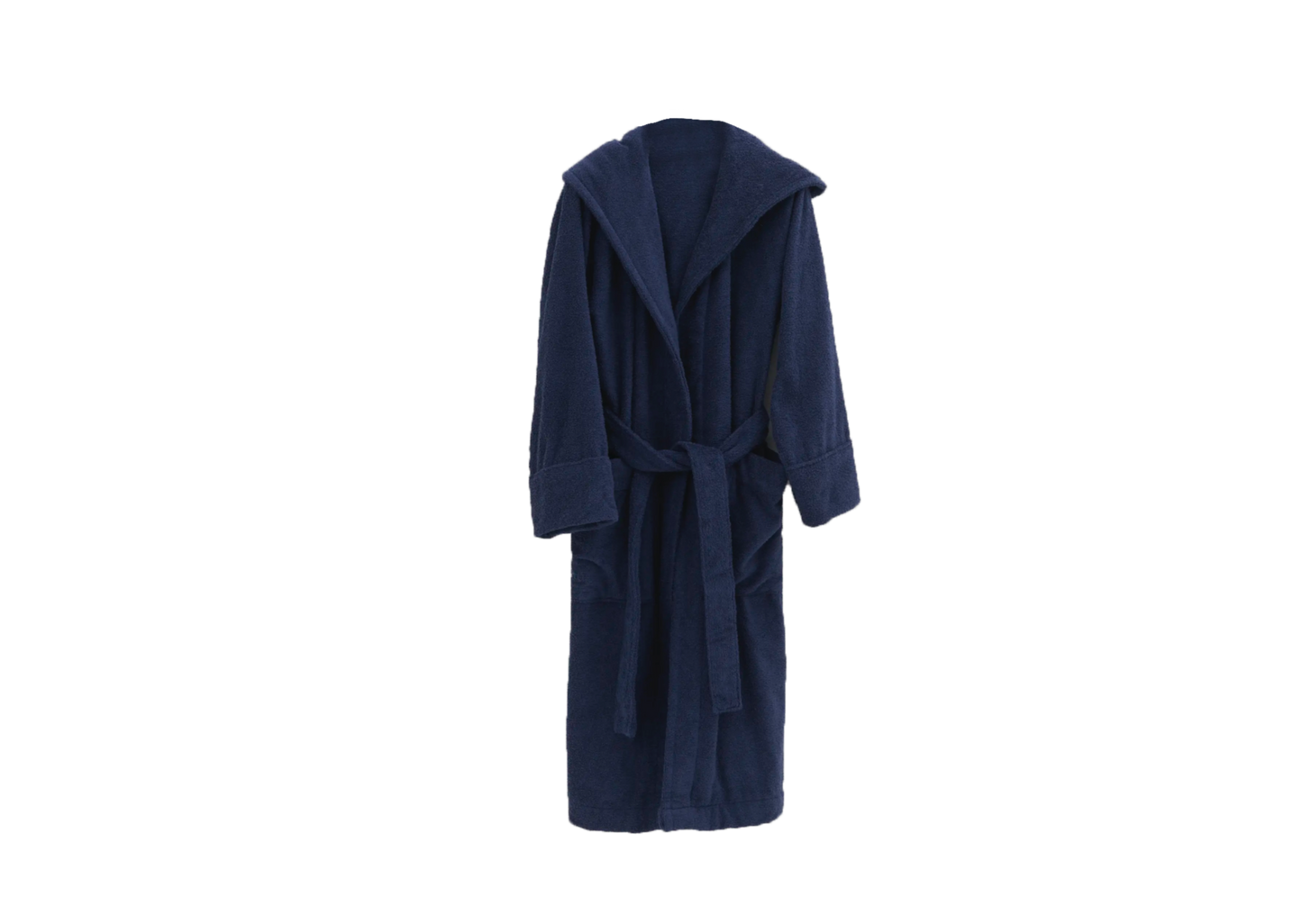 Dark Slate Gray Hooded Bathrobe - Navy