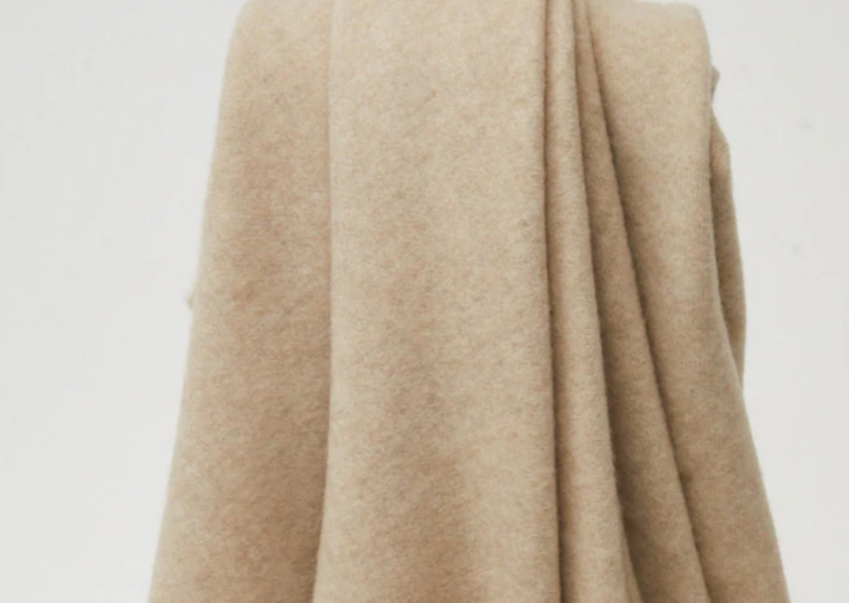 Uno Cashmere Throw - Beige
