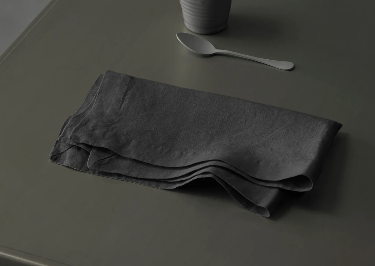 Dark Slate Gray Tab Napkin- Antracite