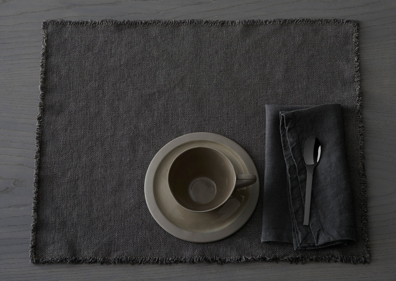 Dark Slate Gray Maya Placemat - Antracite