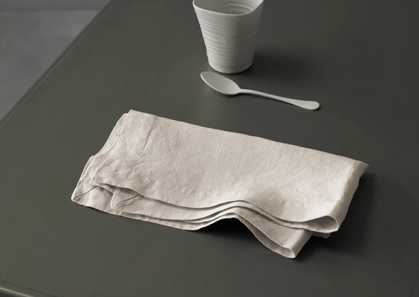 Dark Slate Gray Tab Napkin - Marmo