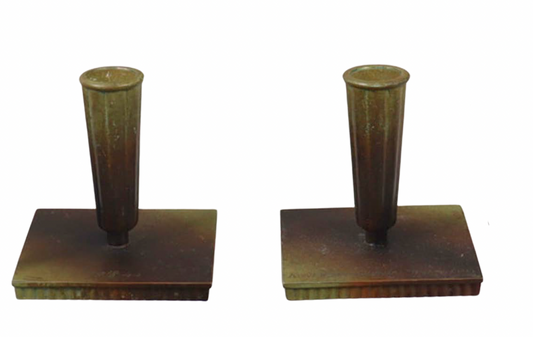 Pair of Candlesticks by Ystad Brons