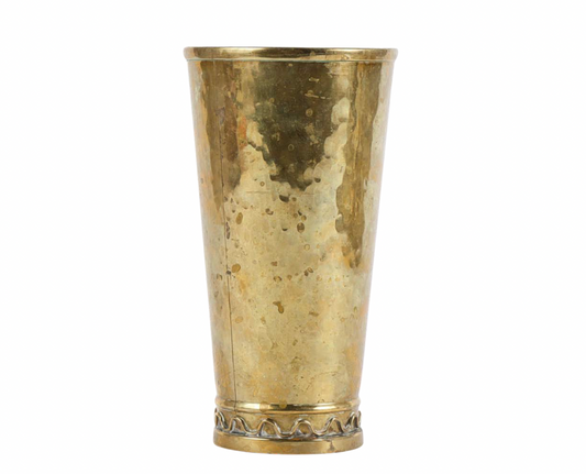 Hammered Brass Vase by Lars Holmström for Arvika