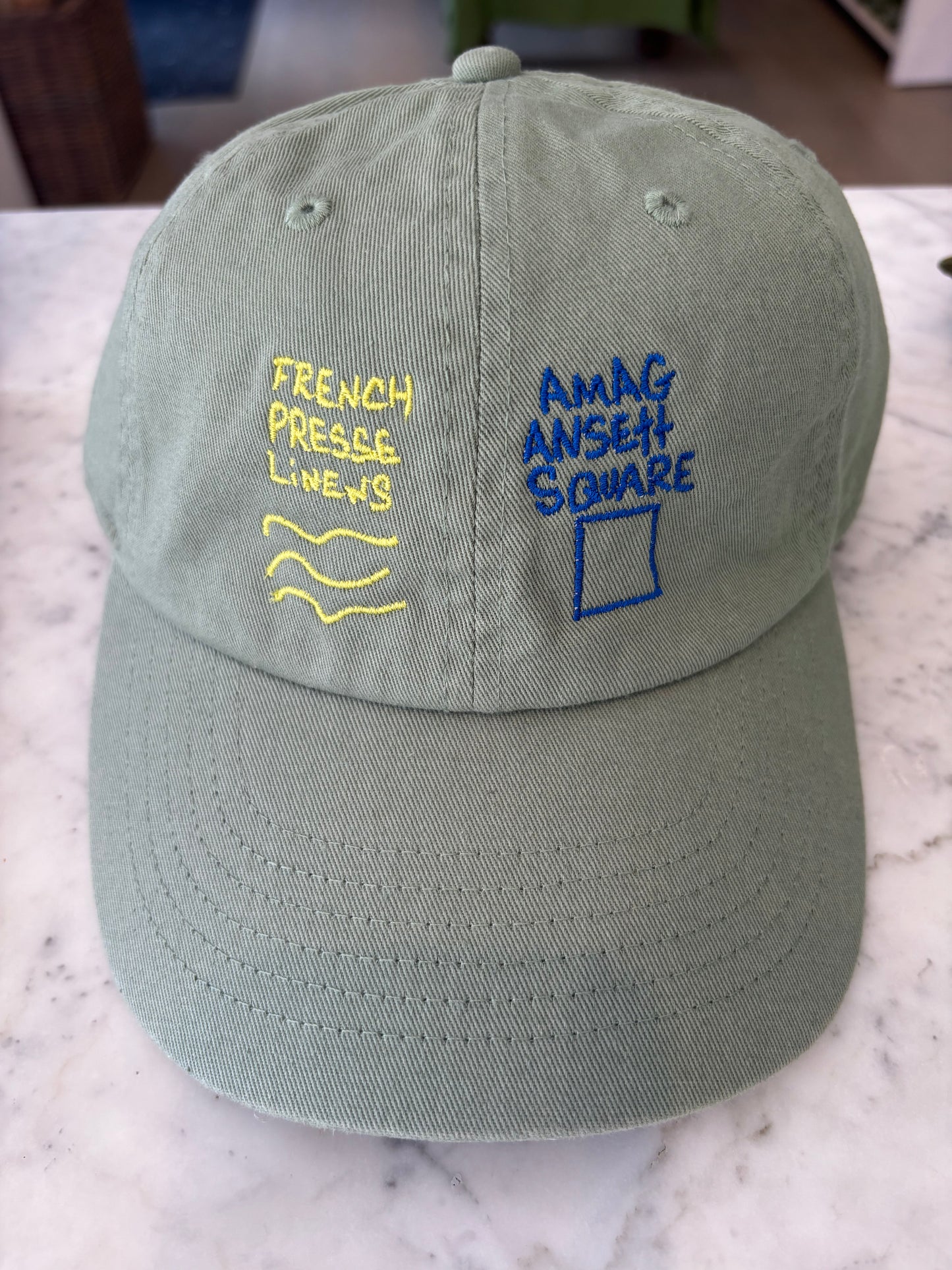 Green French Presse - Amagansett Square Hat