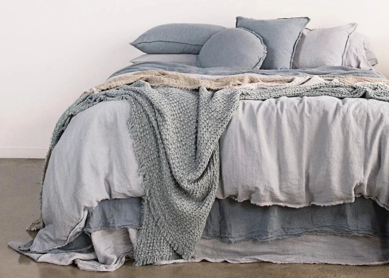 Gray Flocca Duvet Cover