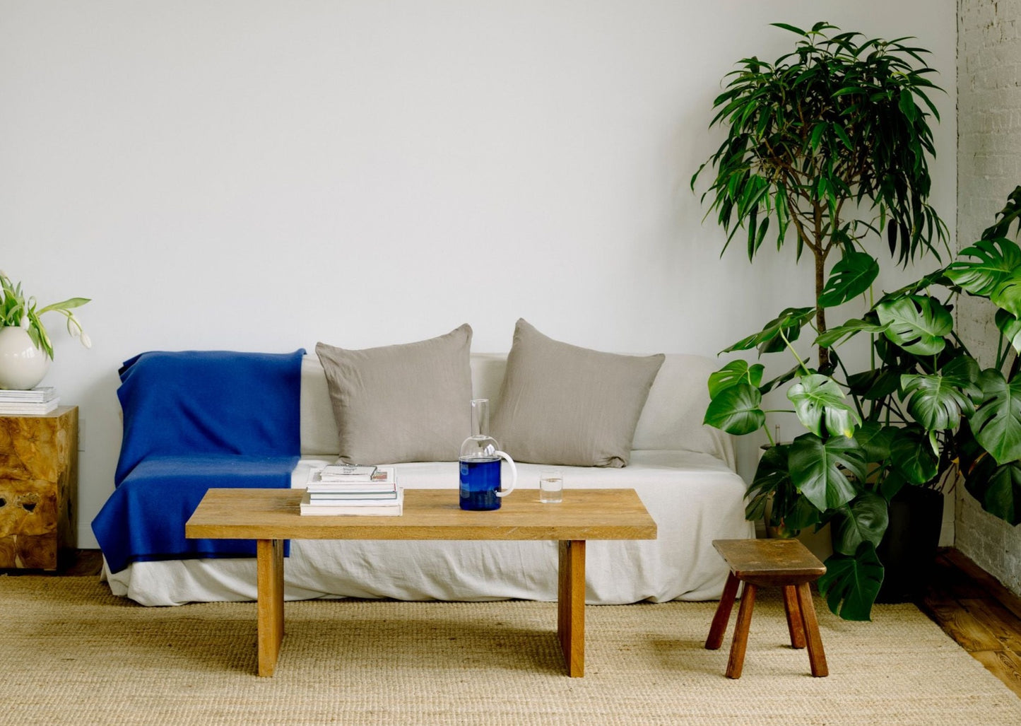Cashmere Throw Blanket- Lapis