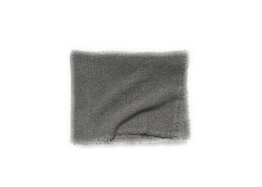 Kalin Woven Wool/Silk/Cashmere Throw in Slate Grey