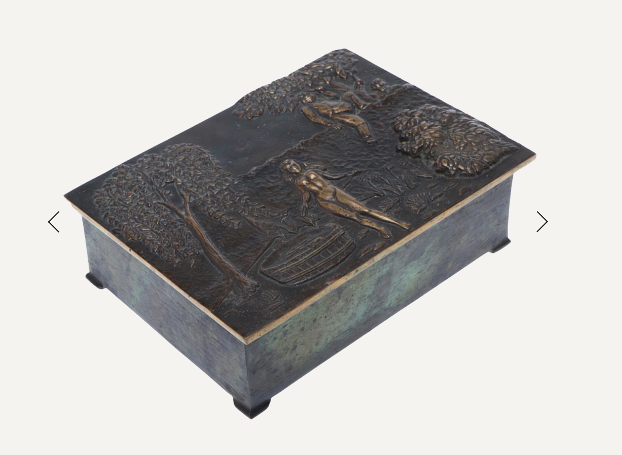 1940's Swedish Patinated Bronze Relief