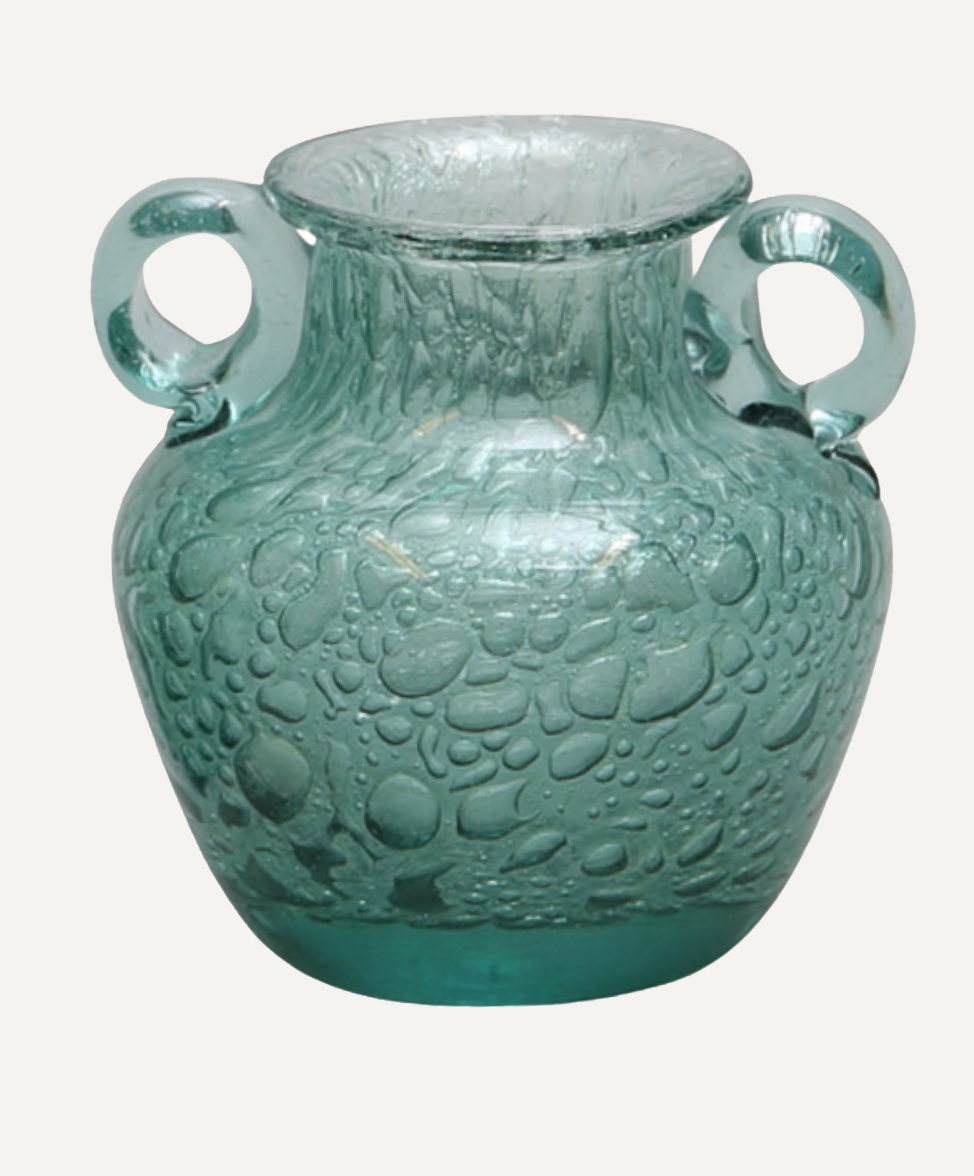 Glass Vase with Round Hanger Details by Ture Berglund for Skansens Glasbruk