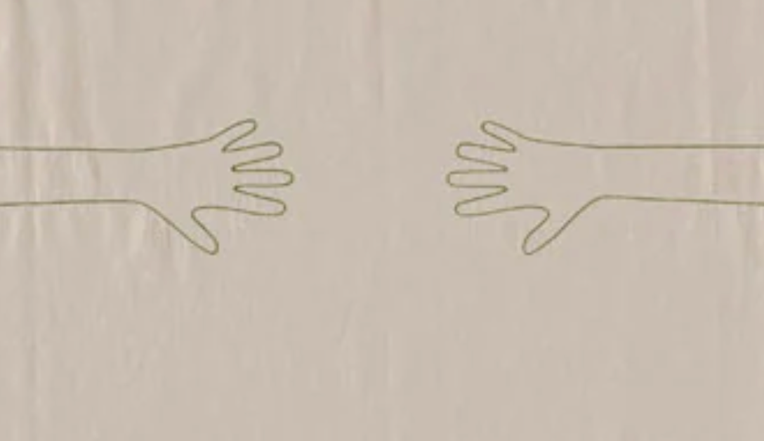 Hand On The Table For 6 Tablecloth (Green Hands)