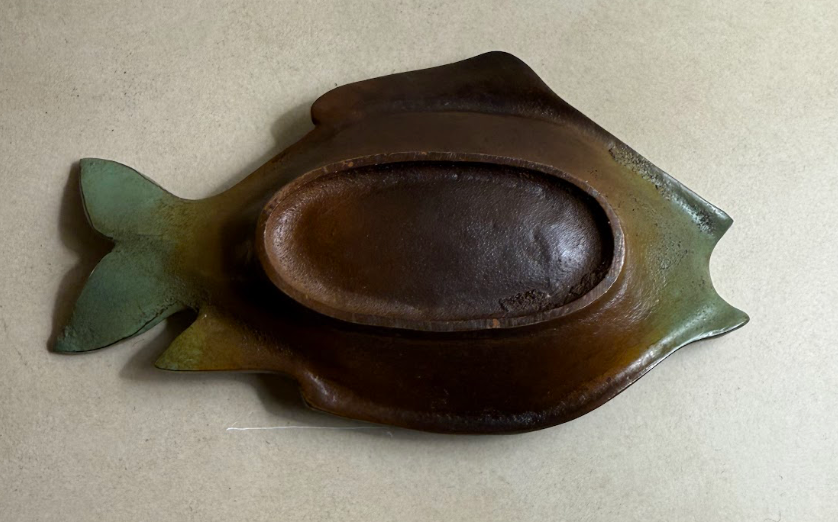 1950's Swedish Bronze Fish Catchall Dish