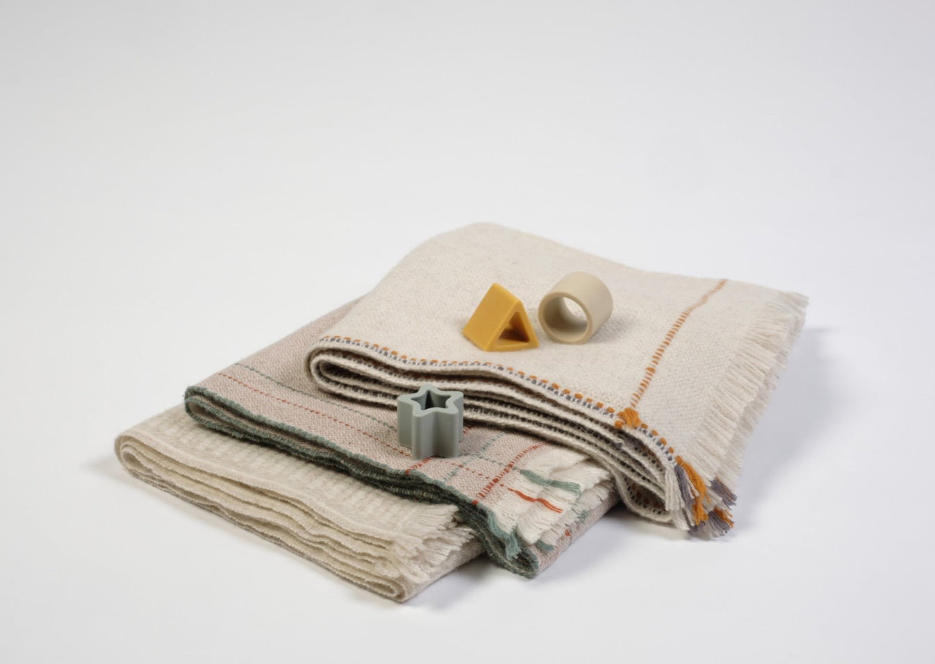 Suau Baby Blanket - Beige, Terracotta, Green