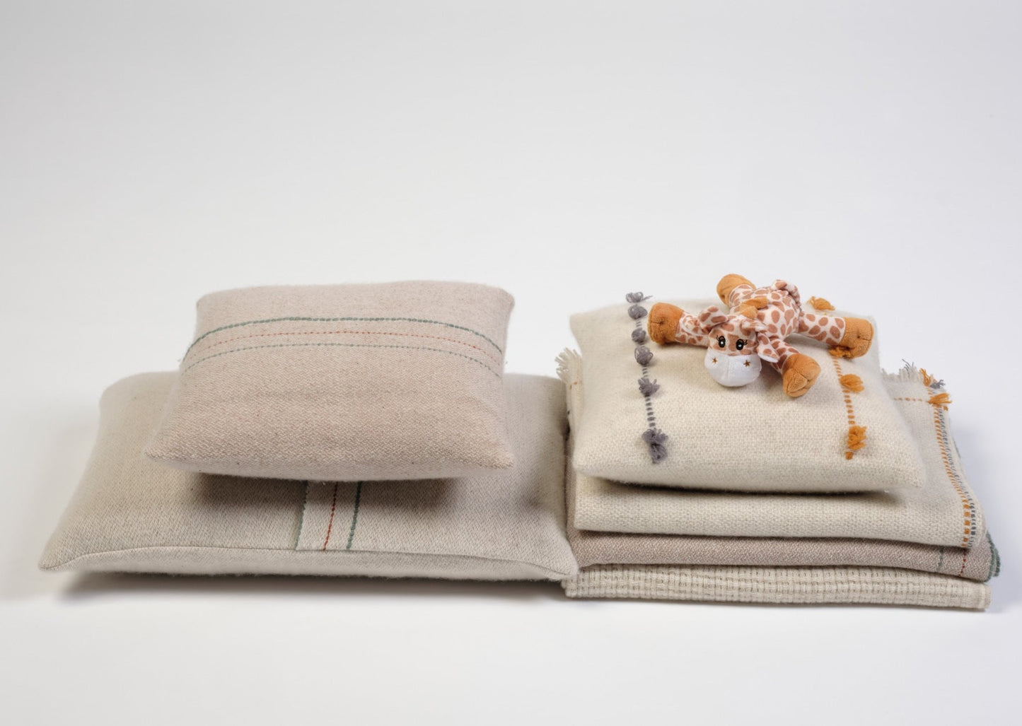 Suau Baby Cushion Cover - Beige, Terracotta, Green