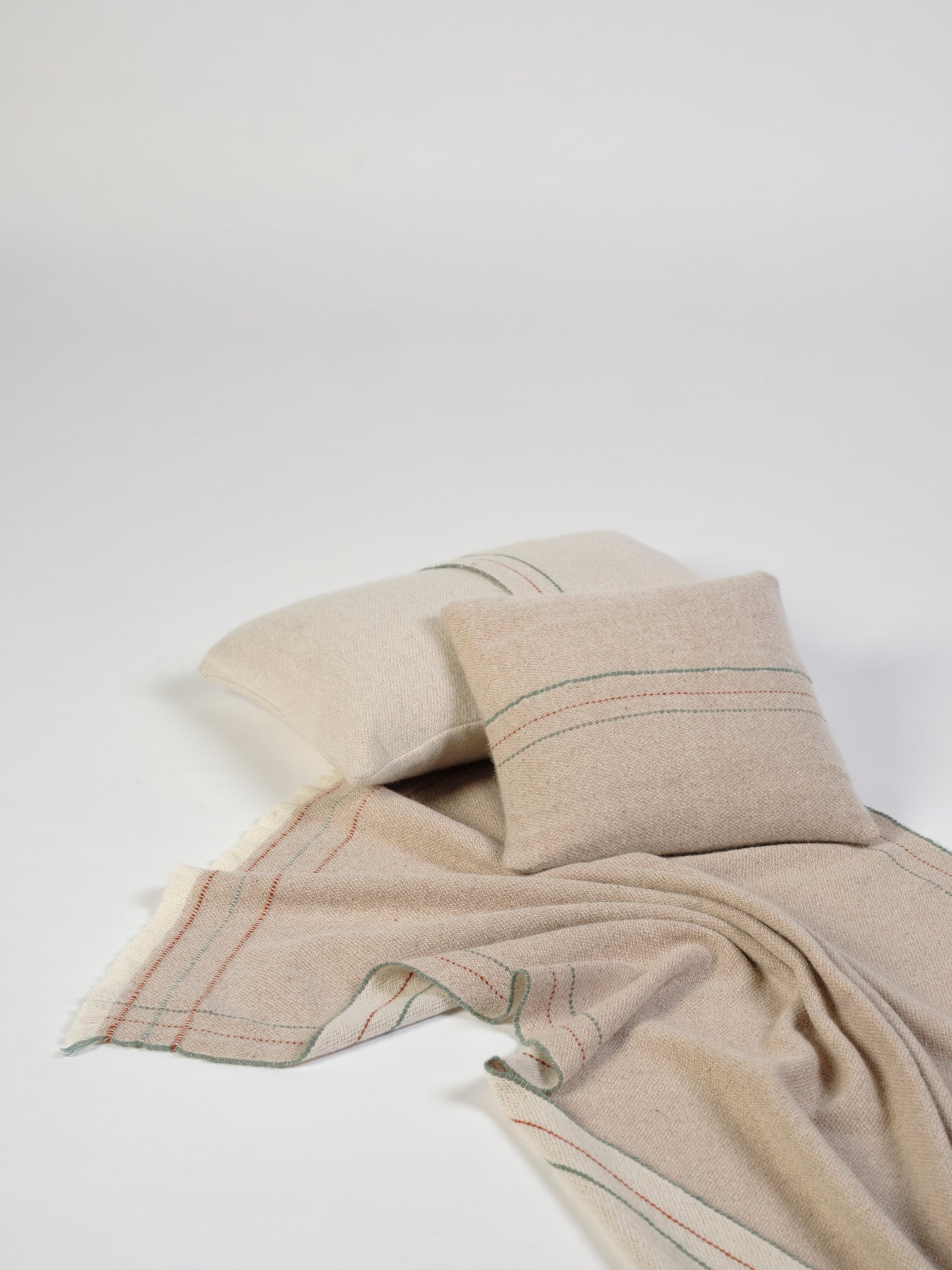 Suau Baby Cushion Cover - Beige, Terracotta, Green