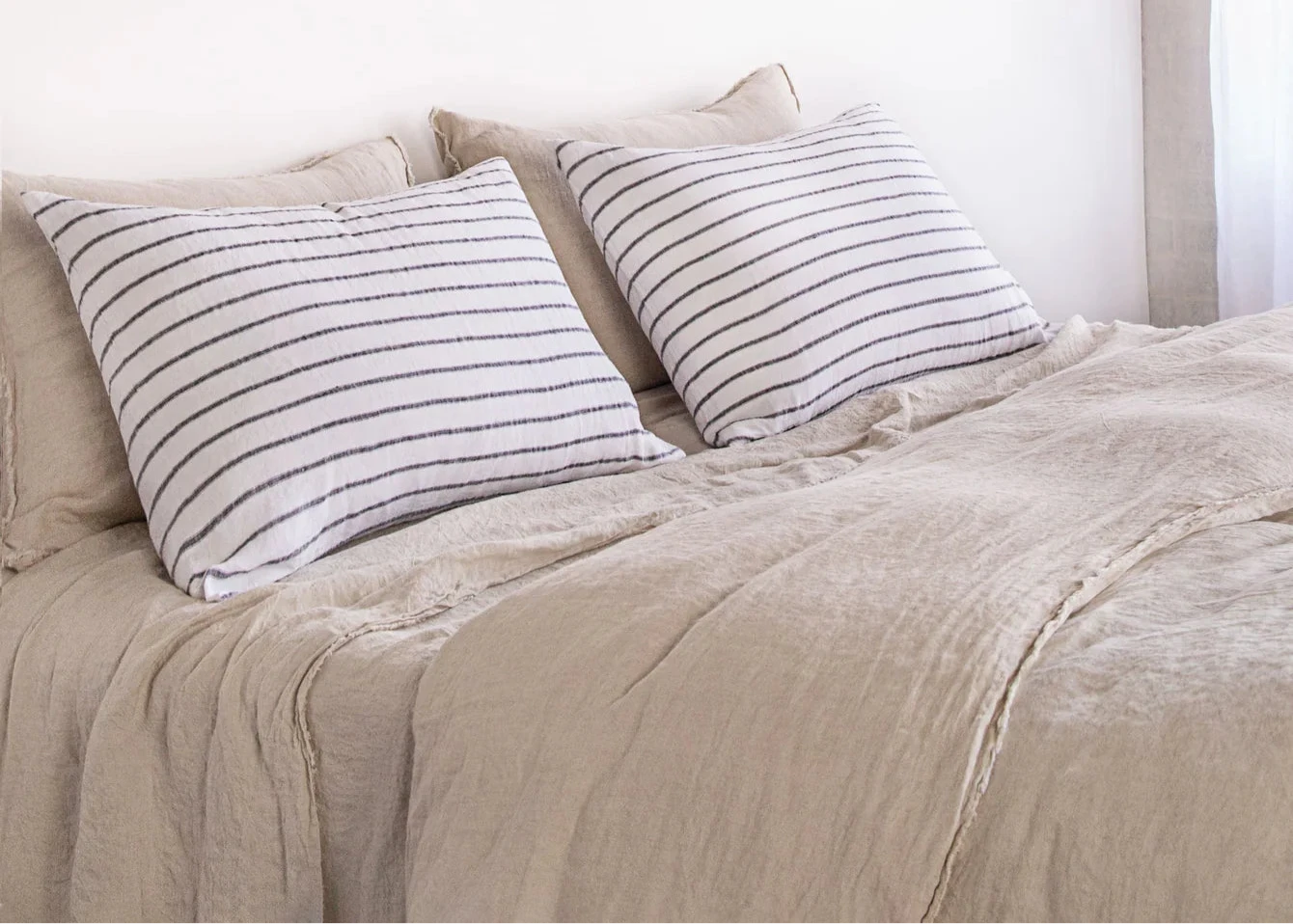 Funda de almohada a rayas Basix