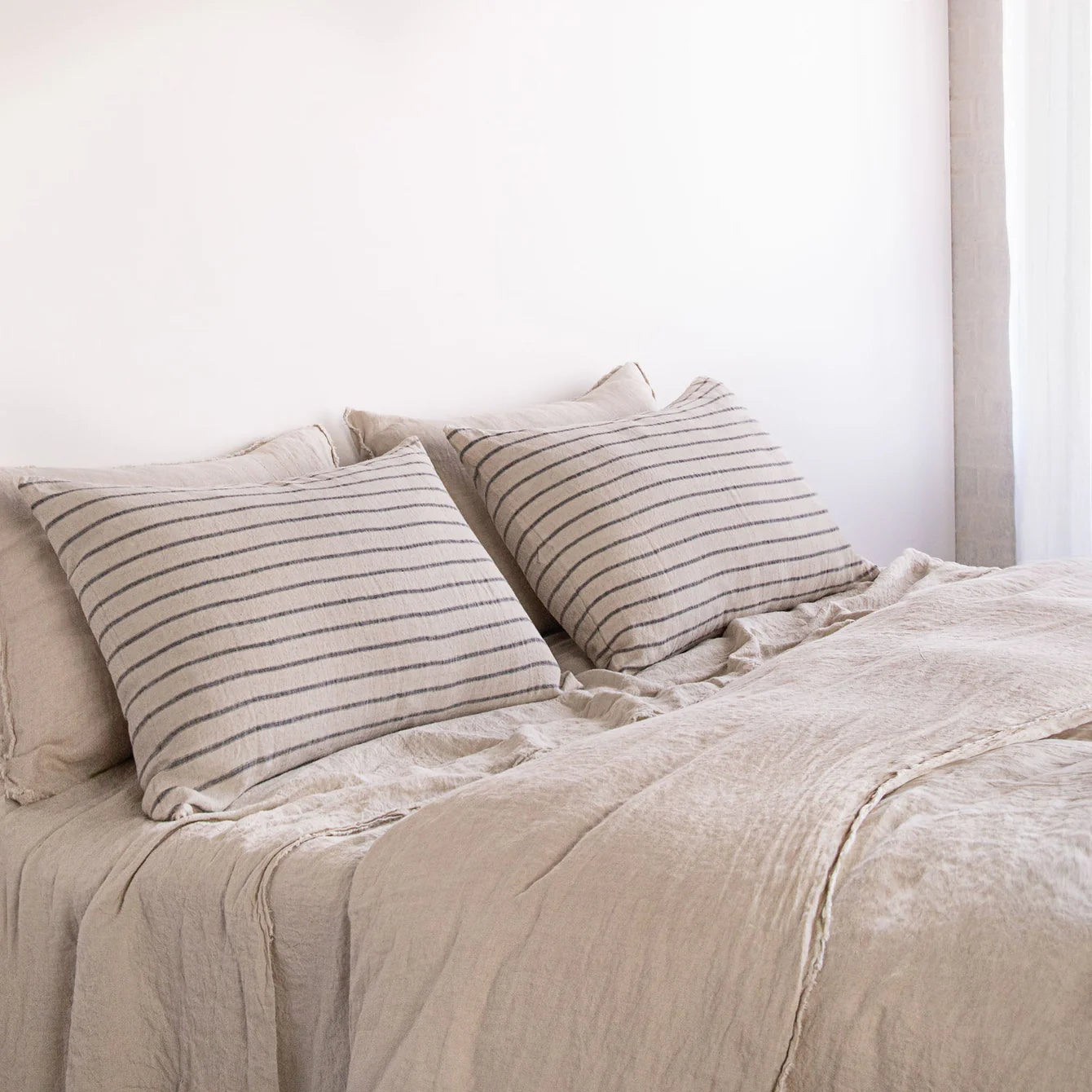 Funda de almohada a rayas Basix