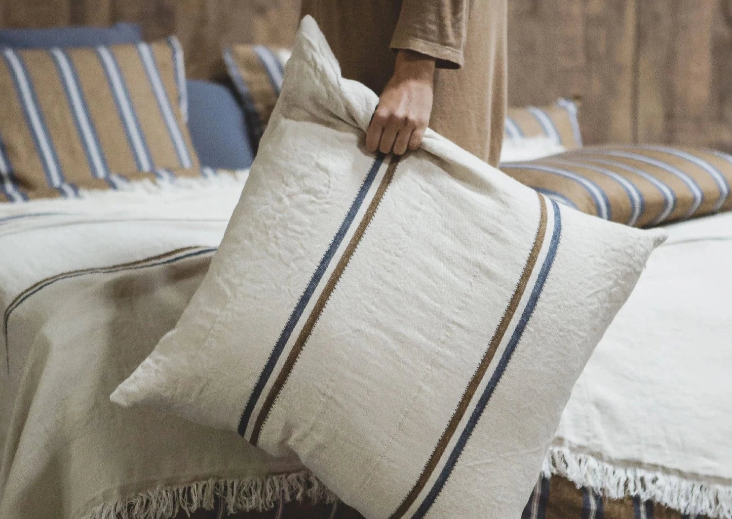 Auburn Pillow Cover Stripe