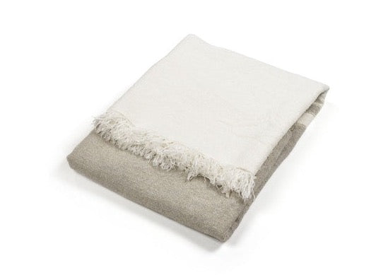 Beige Charlotte Throw Stripe