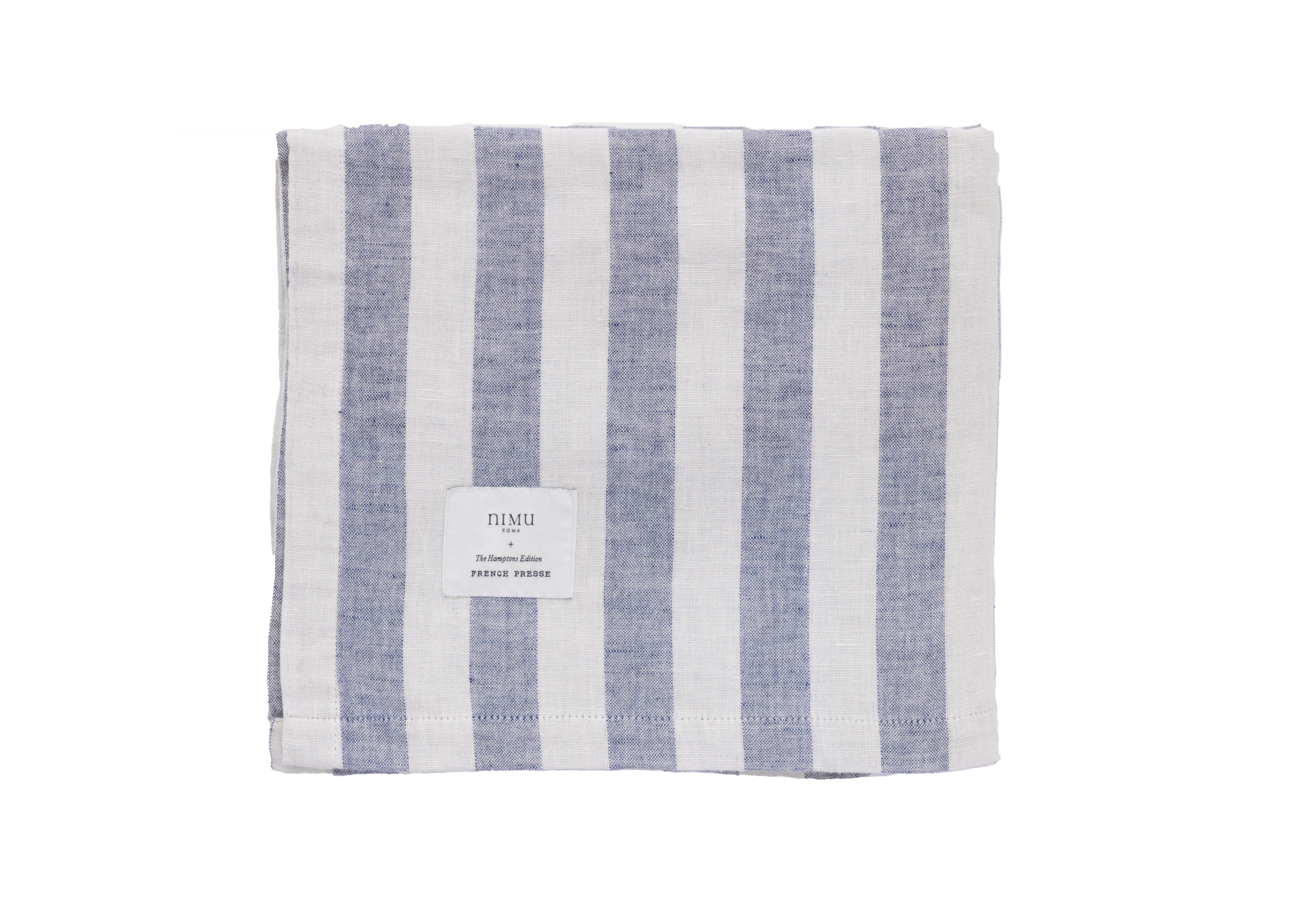 Japanese Linen Kitchen Towel, Navy and White Check