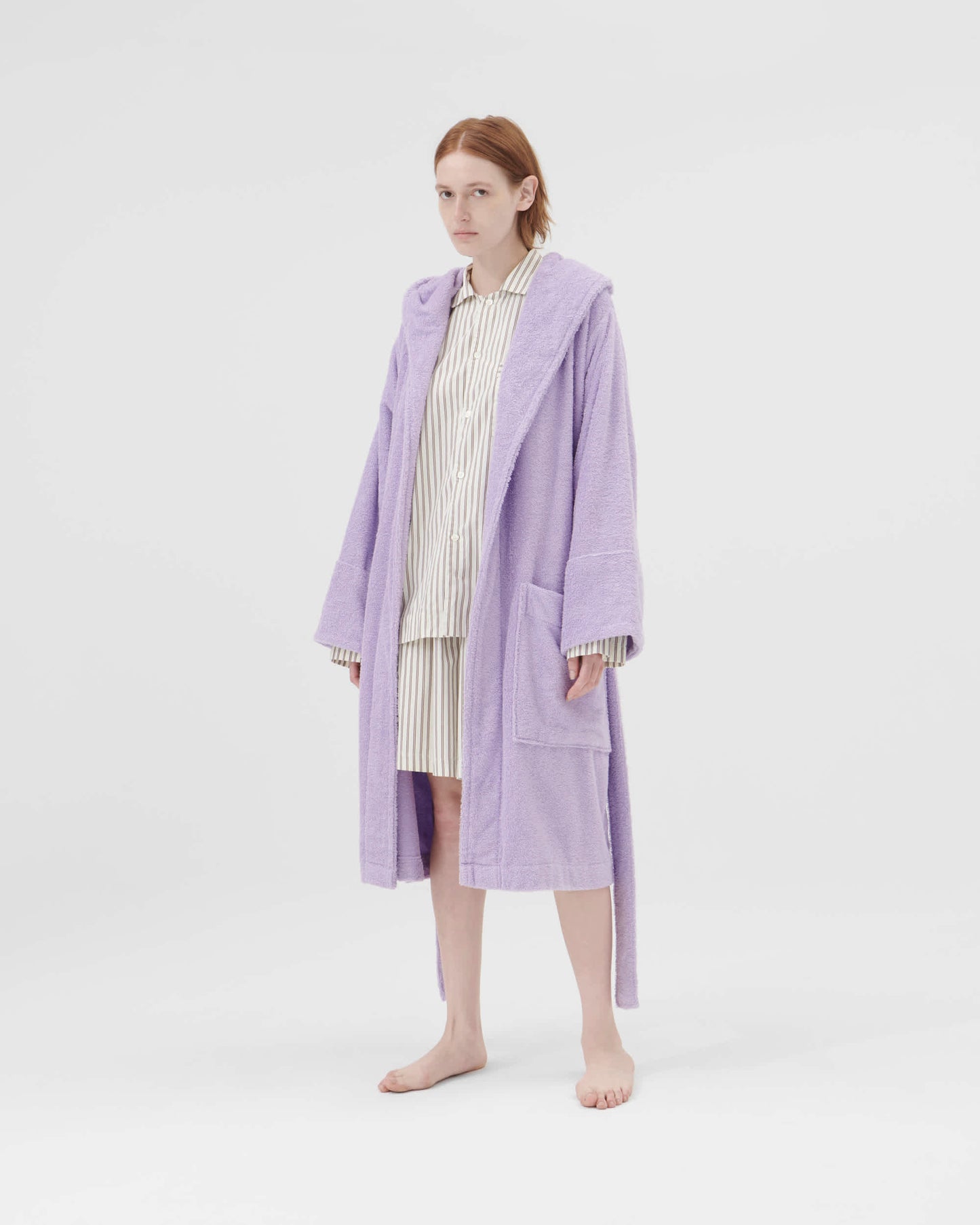 Lavender Hooded Bathrobe - Lavender