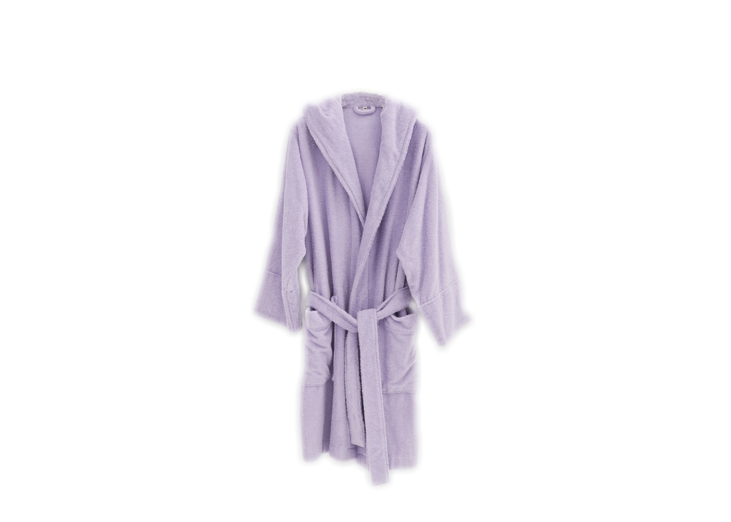 Gray Hooded Bathrobe - Lavender