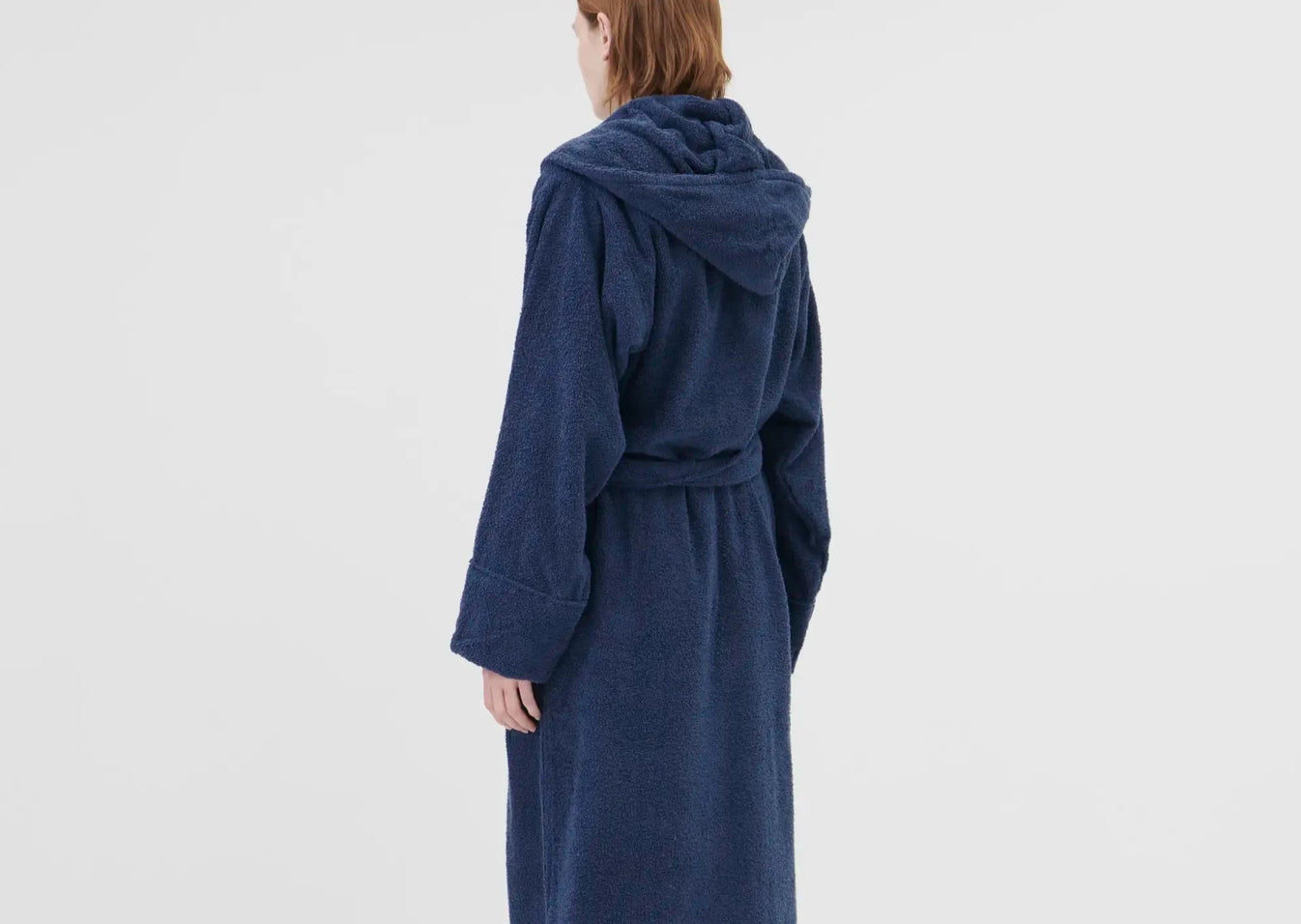 Lavender Hooded Bathrobe - Navy