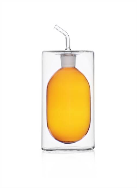 Cilindro Doublewalled Oil Dispenser in Amber