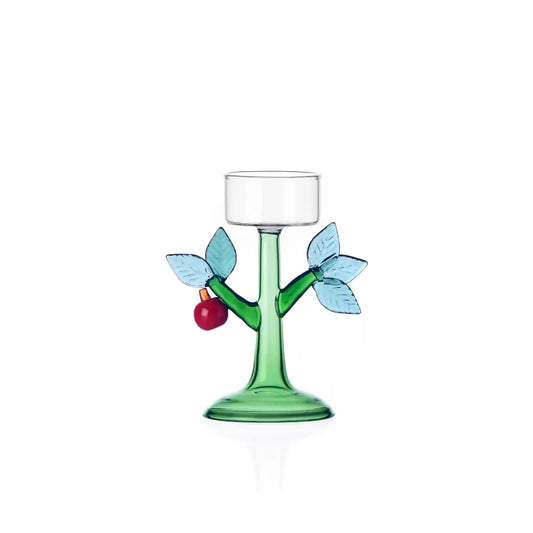 Bougie chauffe-plat en forme de pommier rouge