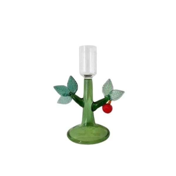 Bougeoir en forme de pommier rouge, petit modèle