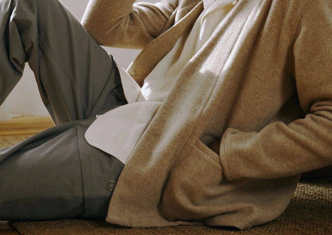 The Double Breasted Cardigan Oatmeal