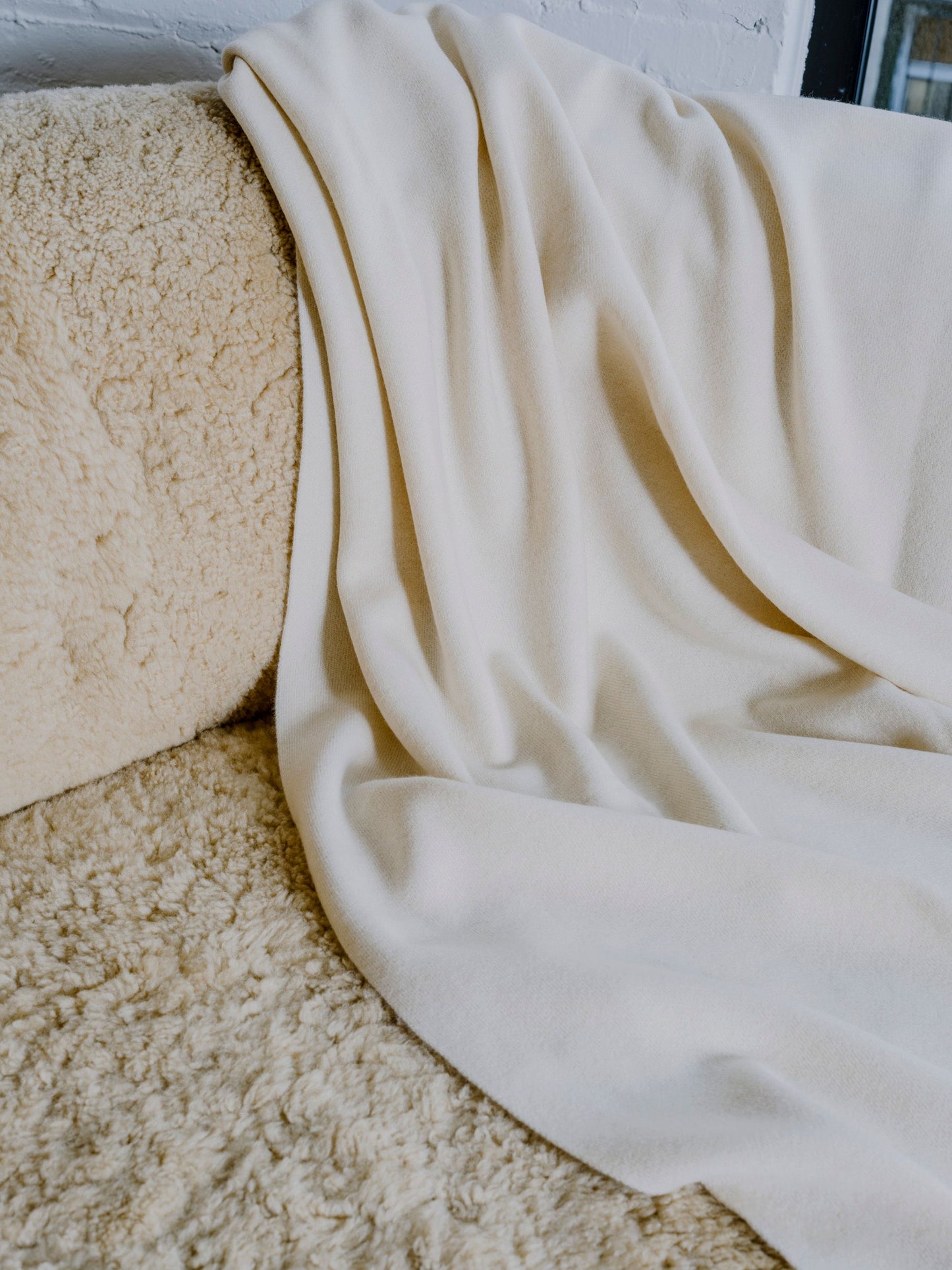 Cashmere Throw Blanket- Ivory