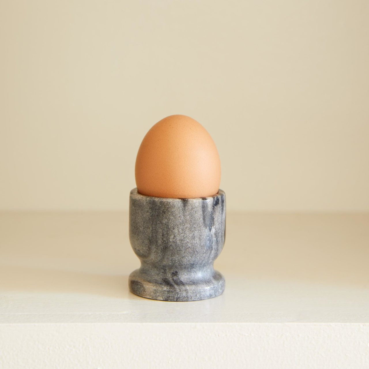 Light Gray Gray Marble Egg Cup