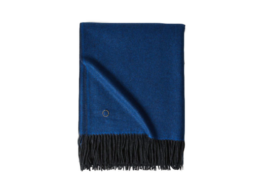 Uno Cashmere Throw - Royal/Indigo