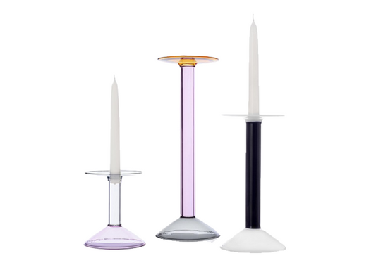 Rainbow Candleholder (Grey/Pink/Amber)