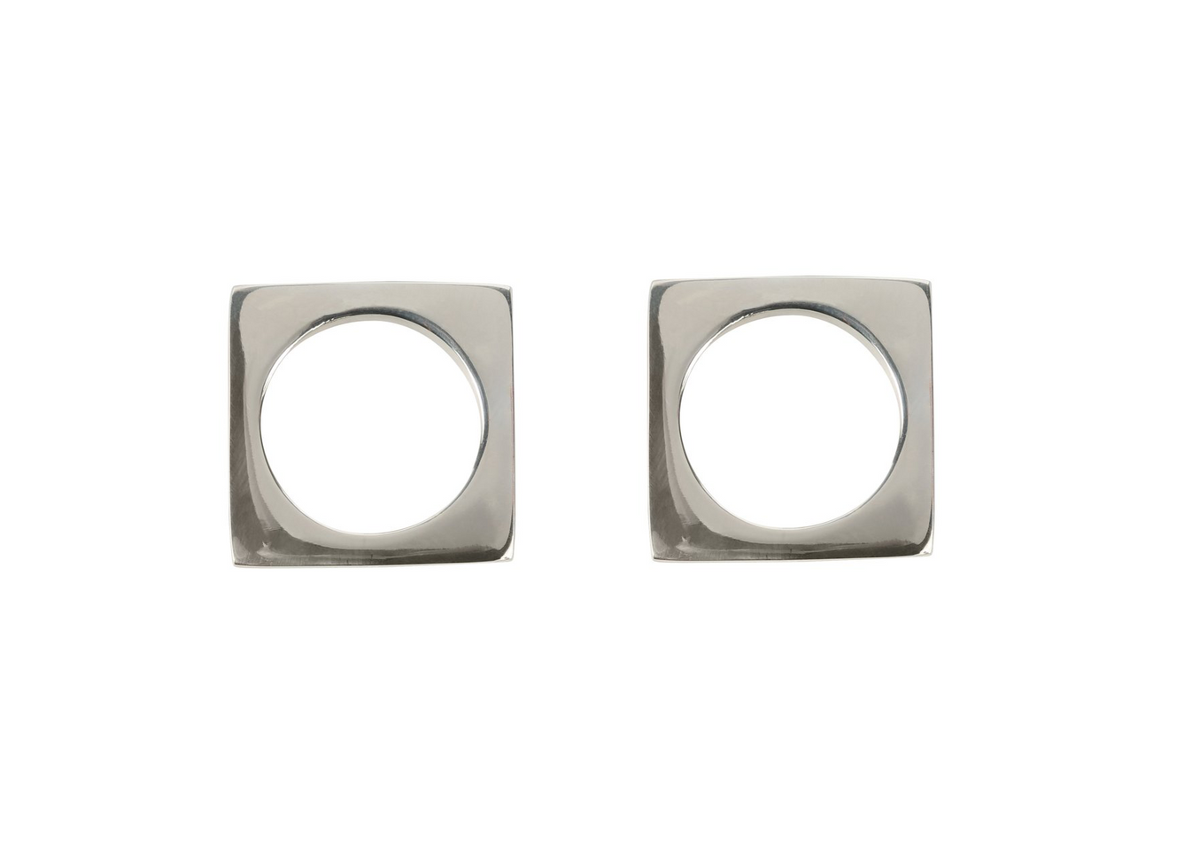 Silver-Plated Modernist Napkin Rings (Set of 2)