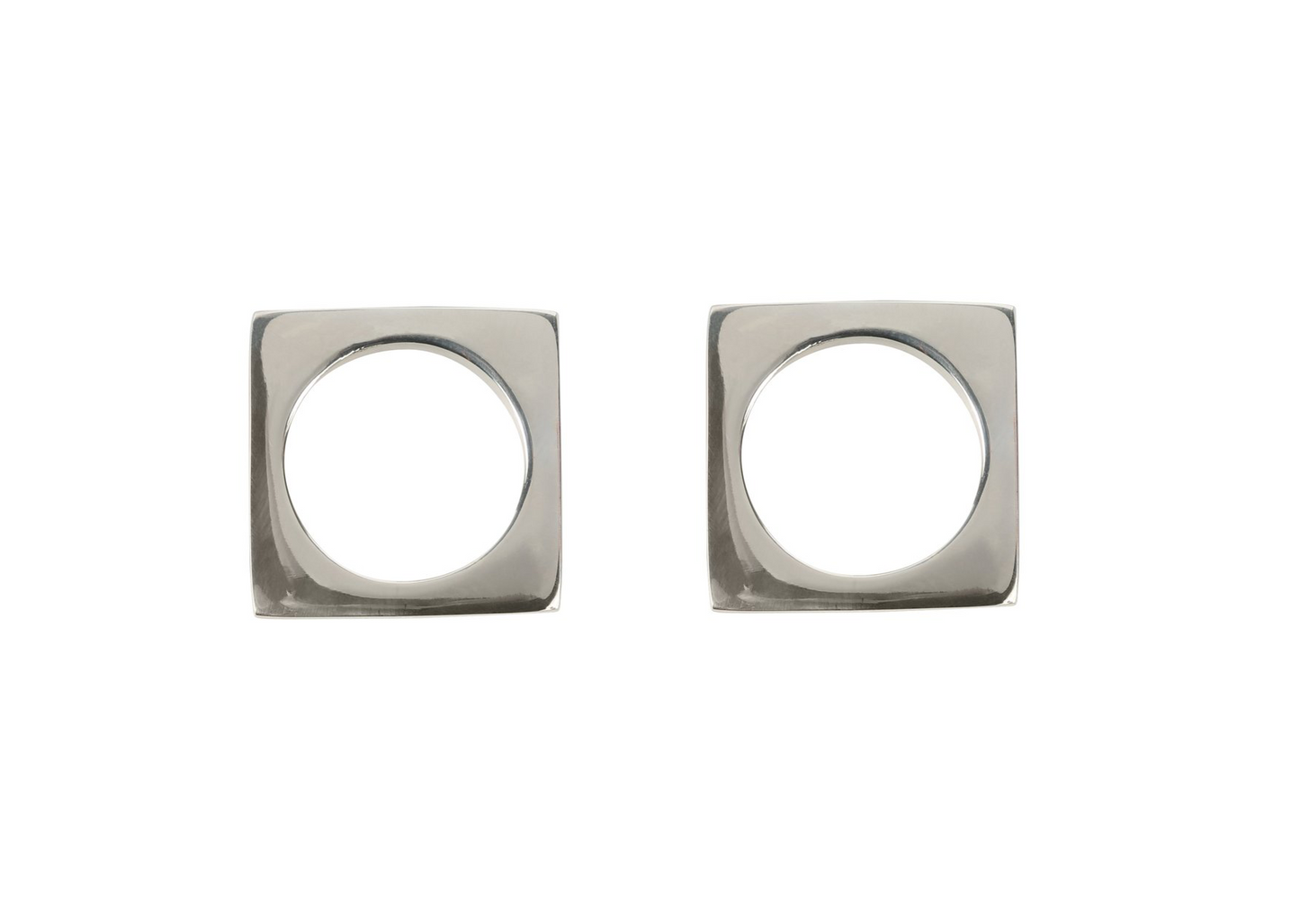 Silver-Plated Modernist Napkin Rings (Set of 2)