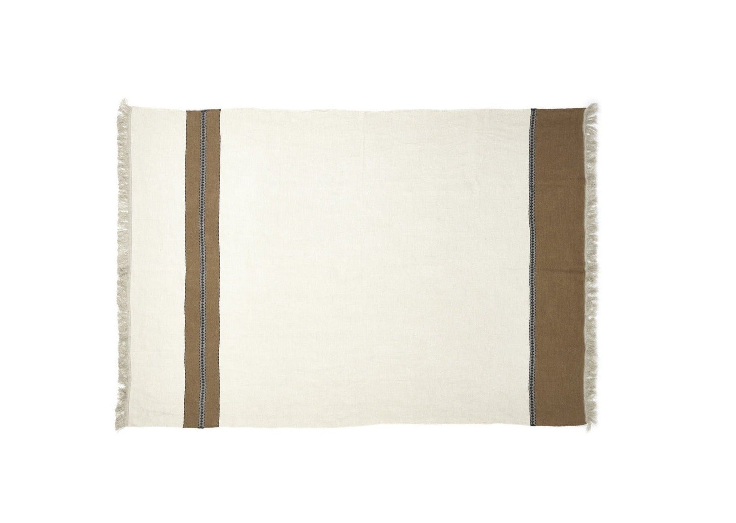 Beige Etienne Stripe Throw - Plaid