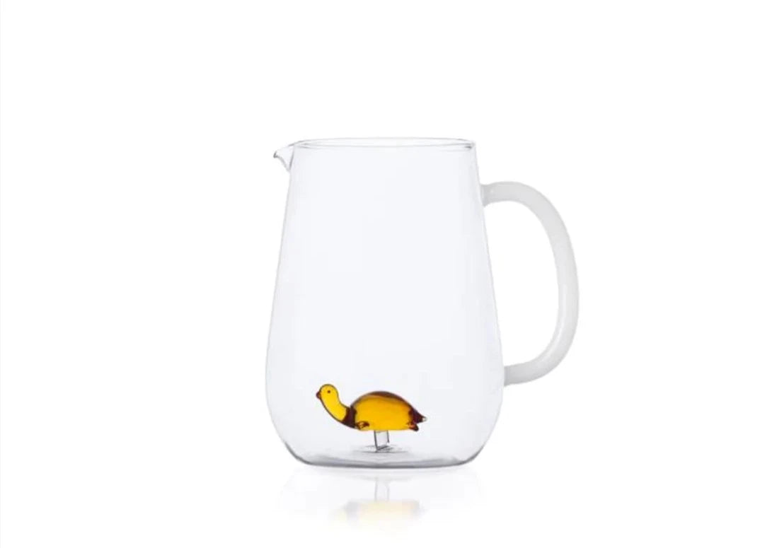 White Smoke Animal Farm - Amber Turtle Pitcher