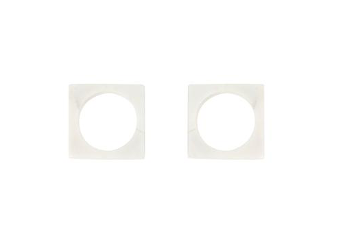 White Marble Napkin Ring Set (Set of 2)