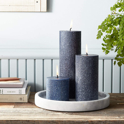 Light Gray Timberline Pillar Candle