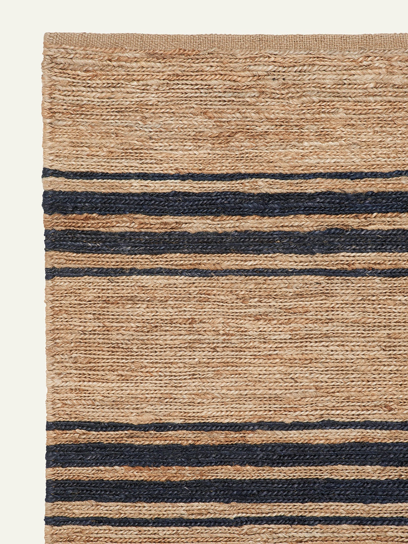 Rosy Brown River Ticking Runner Nook - Natural & Indigo