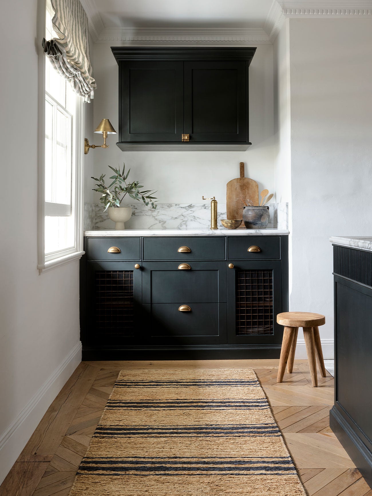 River Ticking Runner Nook - Natural & Indigo