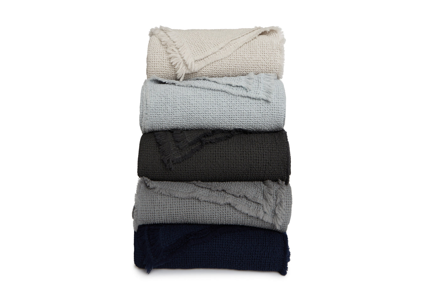 Light Gray Waffle Wool Blanket