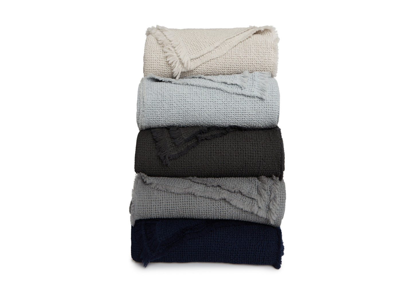 Light Gray Waffle Wool Blanket