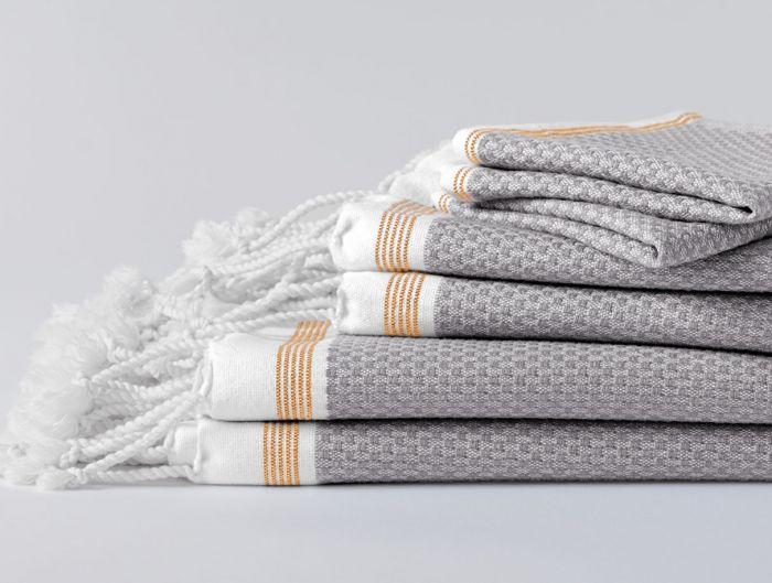 Light Gray Mediterranean Organic Towels