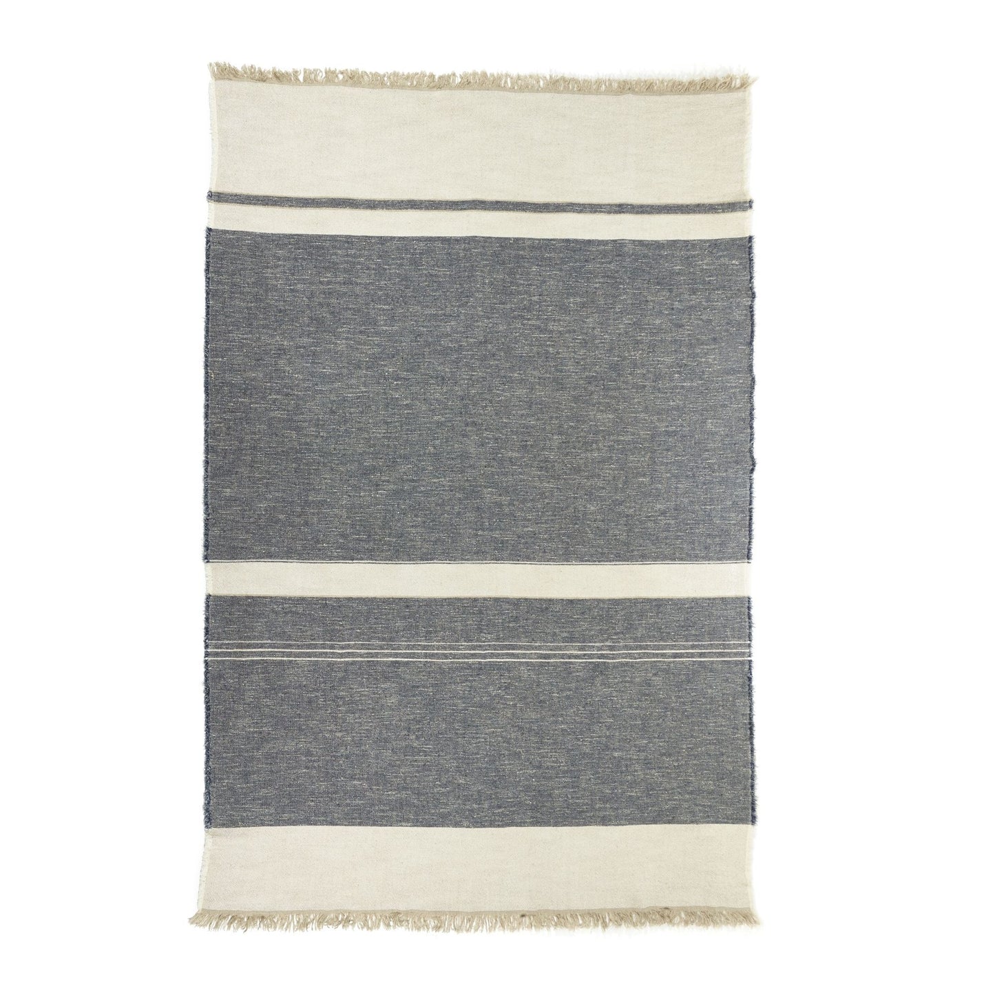 Slate Gray North Sea Stripe Throw