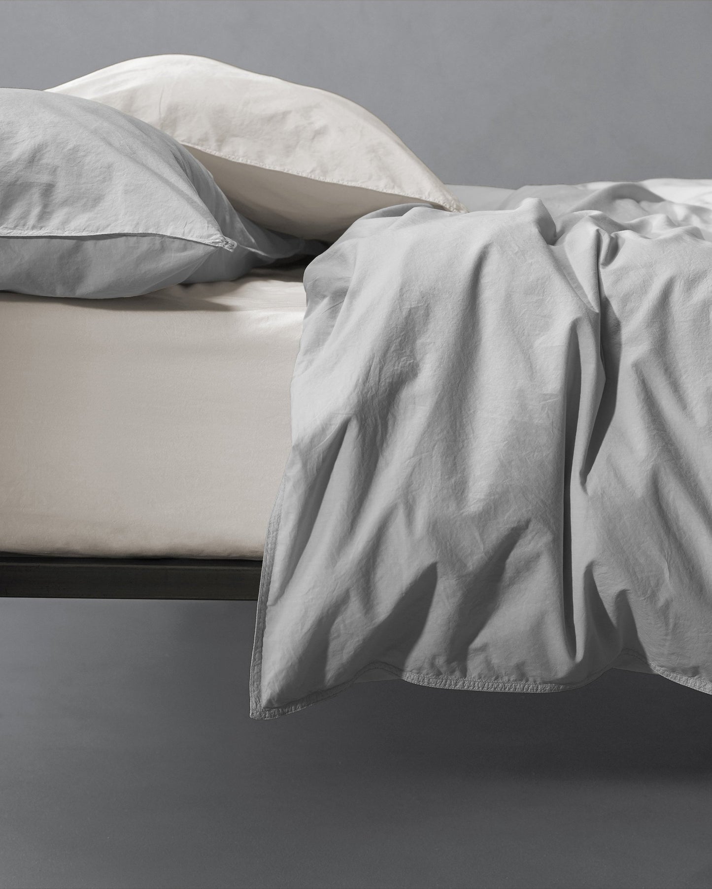 Light Slate Gray Eggshell Cotton (Nite) Duvet Cover