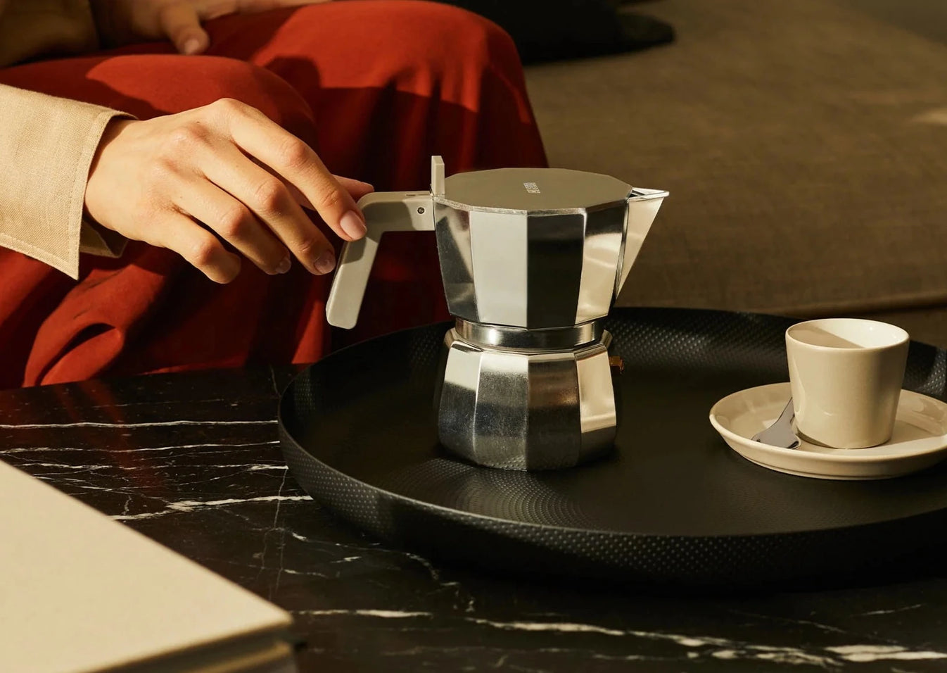 Black Moka Espresso Coffee Maker - 6 Cups